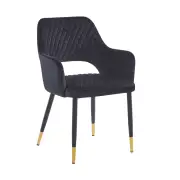 Krzesło tapicerowane czarne K3-FX